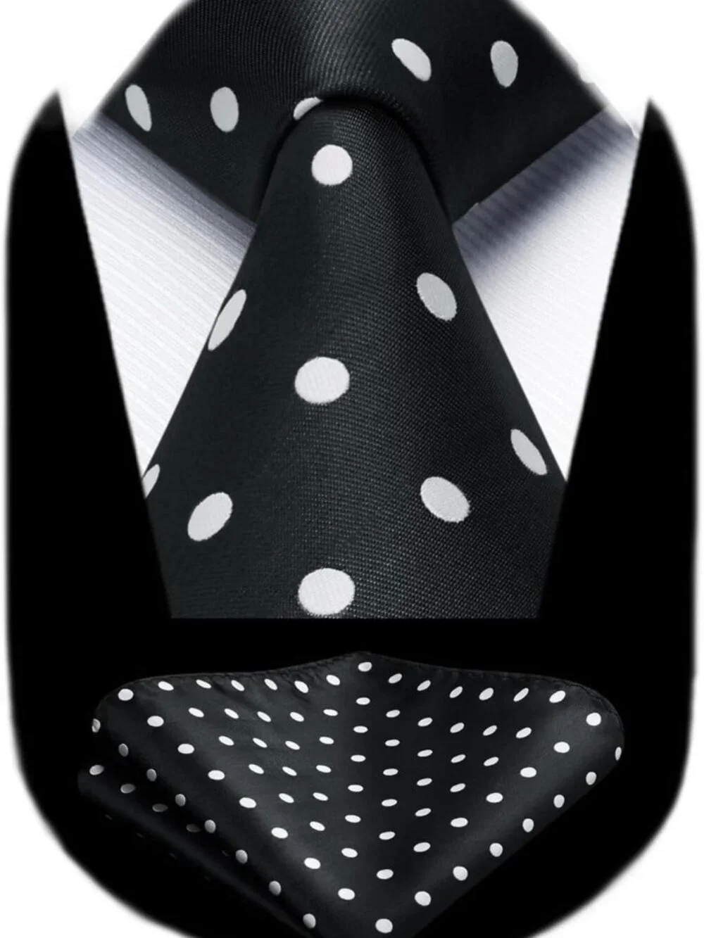 Classic Silk Polka Dot Tie & Pocket Square Set for Men | Formal Wedding